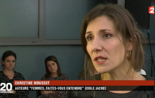 Christine Moussot, auteure de Femmes faites-vous entendre interviewée dans le journal de 20h de France 2